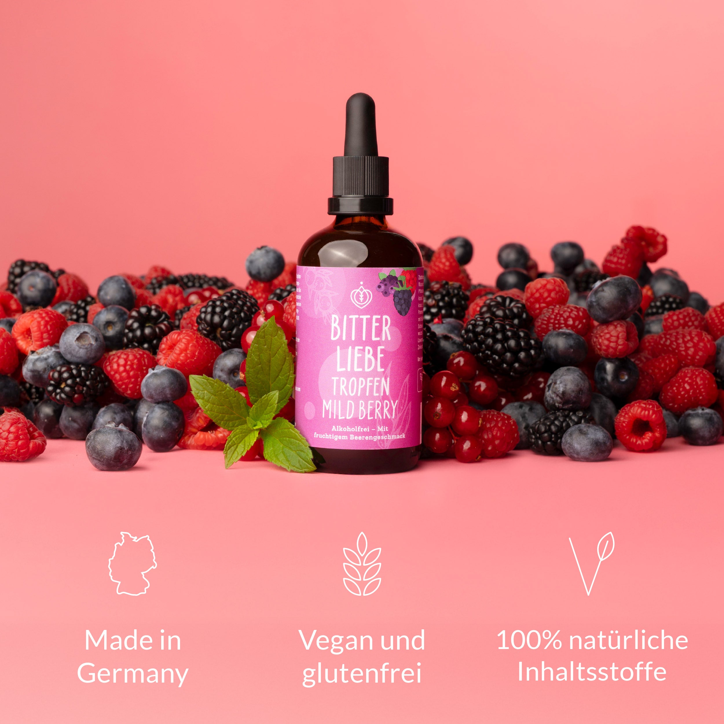 BitterLiebe Tropfen Mild Berry - 4 für 3 Set