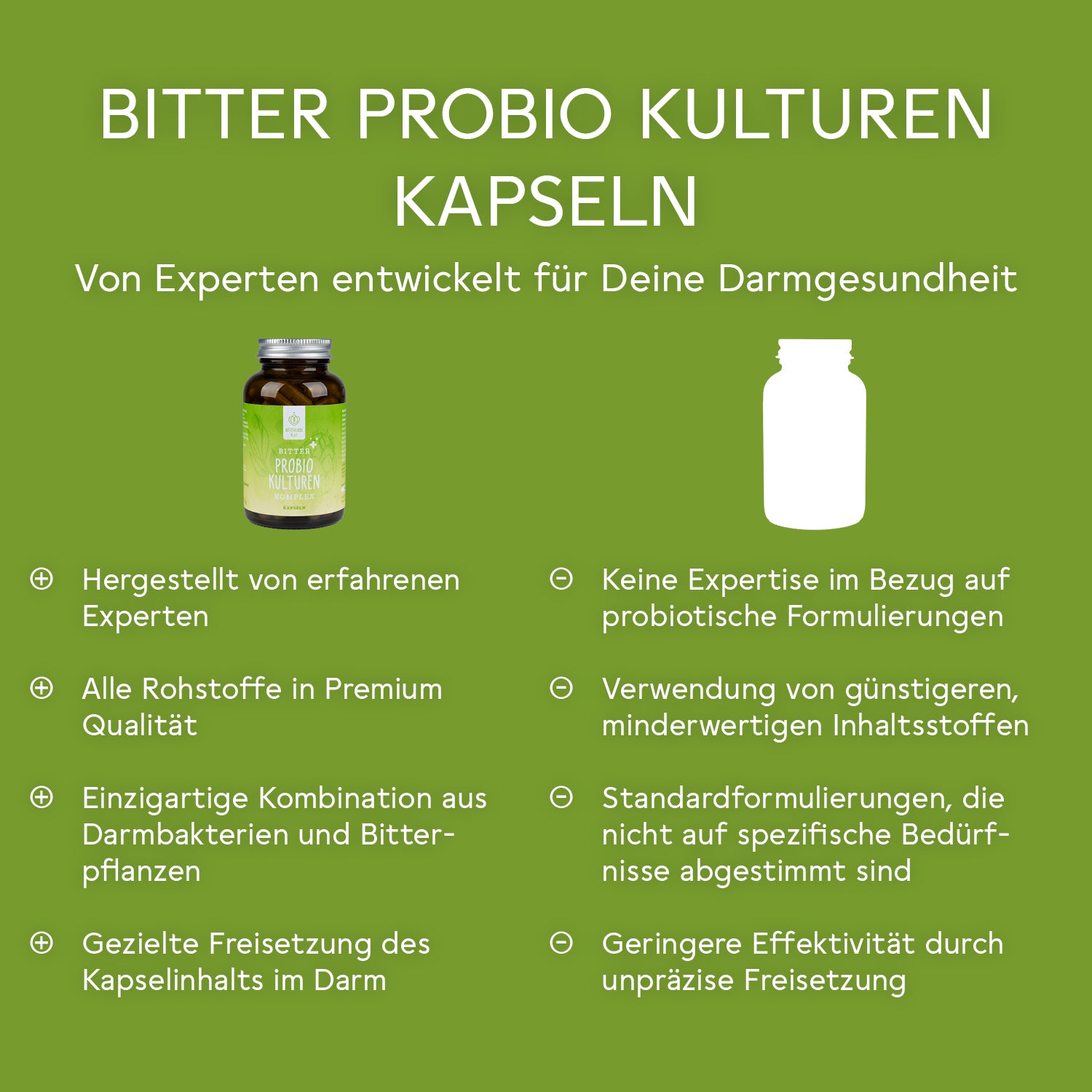 Bitter Probio-Kulturen Komplex Kapseln