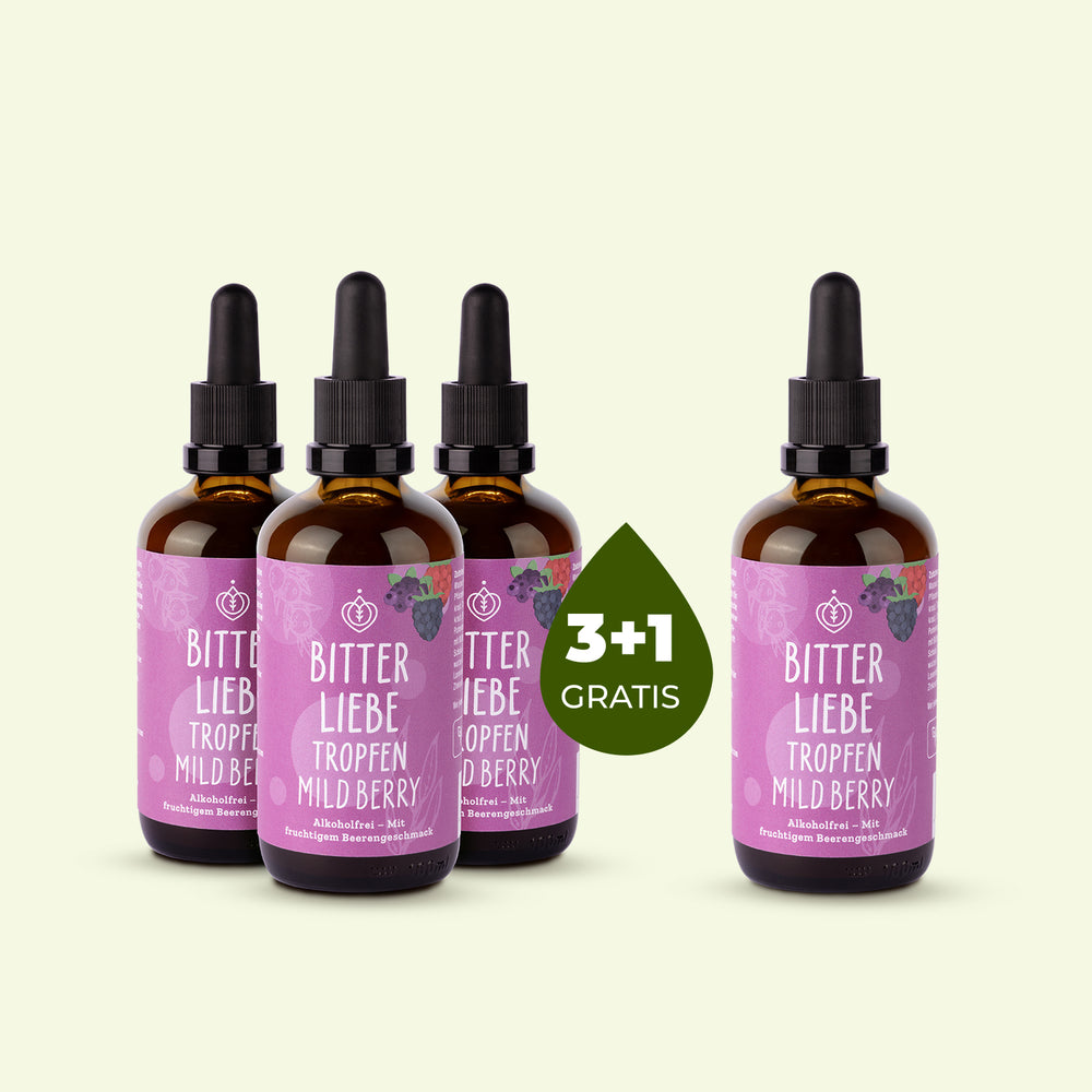 BitterLiebe Tropfen Mild Berry - 4 für 3 Set