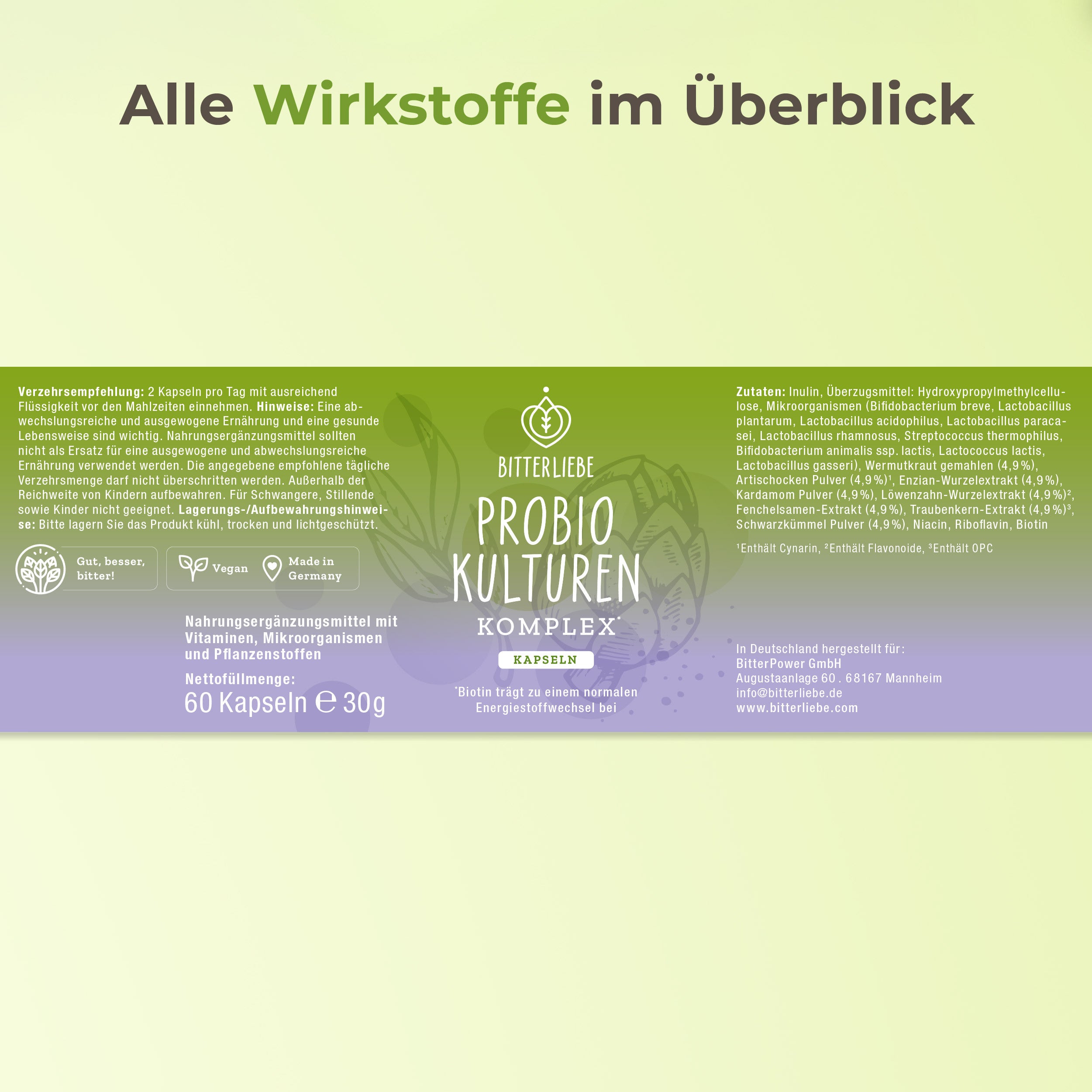 Bitter Probio-Kulturen Komplex Kapseln 3er Set