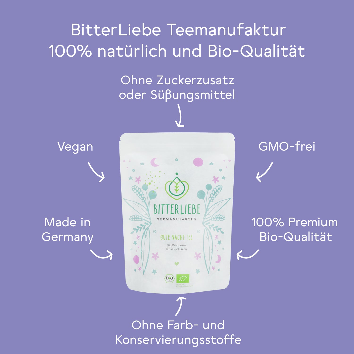 Gute Nacht Tee - beruhigender Bio-Tee