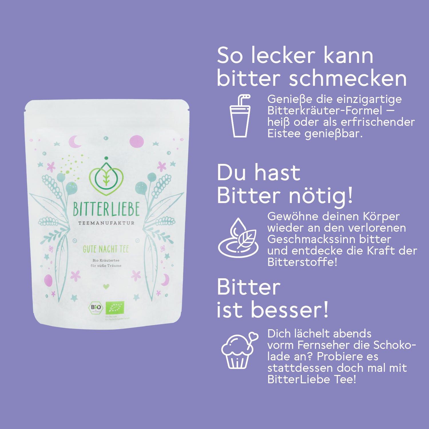 Gute Nacht Tee - beruhigender Bio-Tee